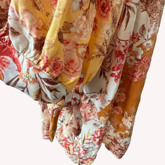 Lauren Conrad‎ Floral Top Blouse Plus Size 3X Cottagecore Peasant Boho Prairie - Picture 5 of 13